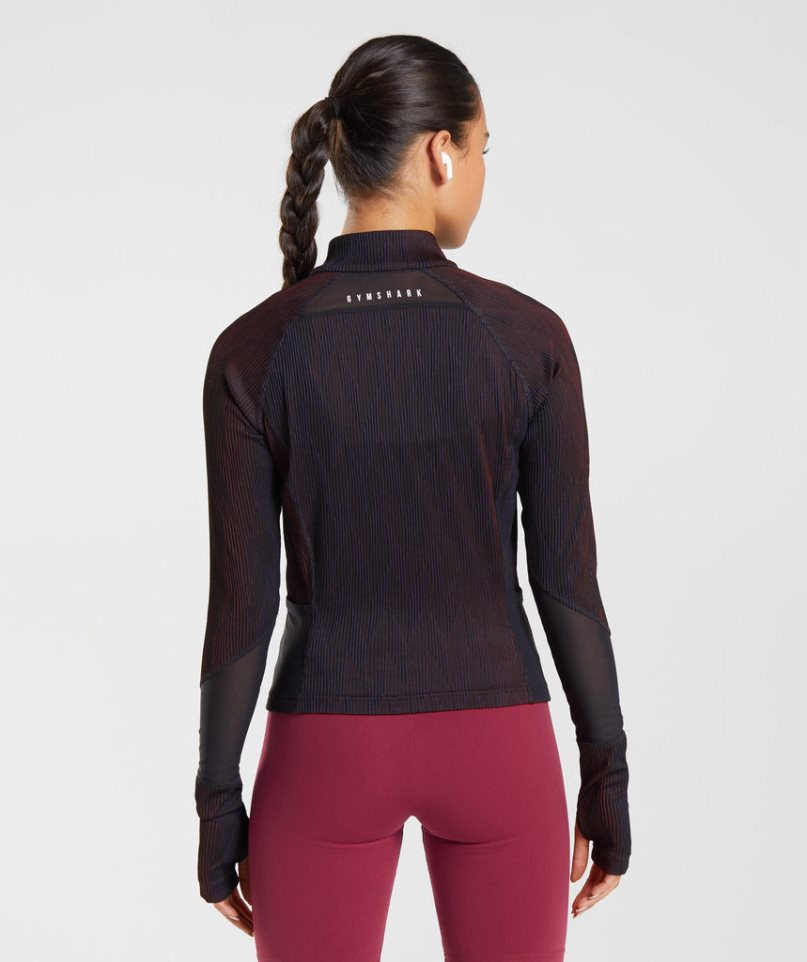 Women's Gymshark Sport 1/4 Zip Sweatshirts Black | NZ 8ESPQD